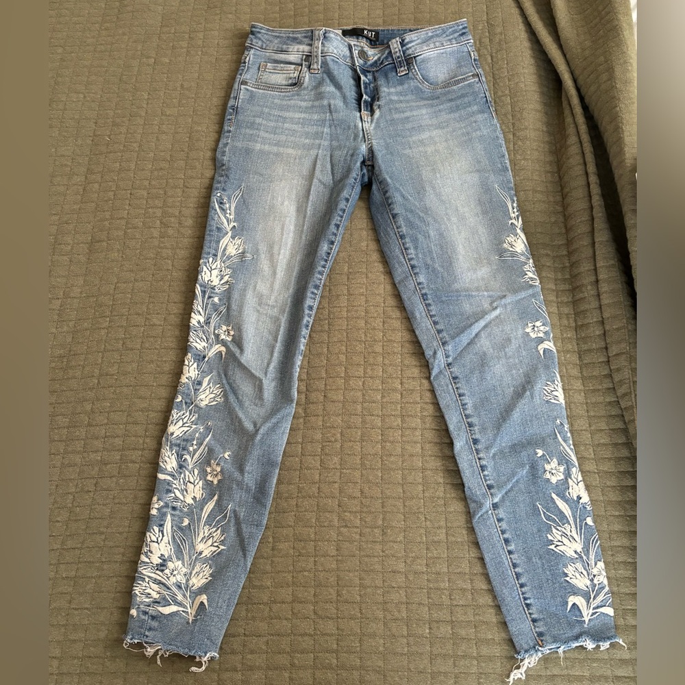 Kut Floral Skinny Jeans
